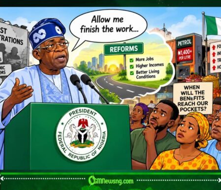 Tinubu Tells Nigerians: “Allow Me Finish This Work” As Reform Wahala Still Dey Find Its Way Home