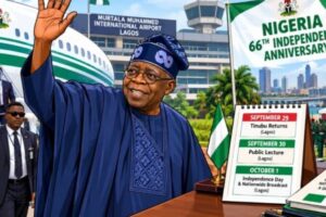Tinubu Dey Come Back Tomorrow, Lagos Don Ready to Receive President as Independence Celebration Nears