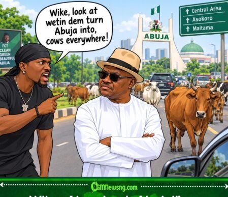 “Wike, Look Wetin Dem Turn Abuja Into!” VeryDarkMan Drags FCT Minister as Abuja Street Grazing Refuses to Disappear