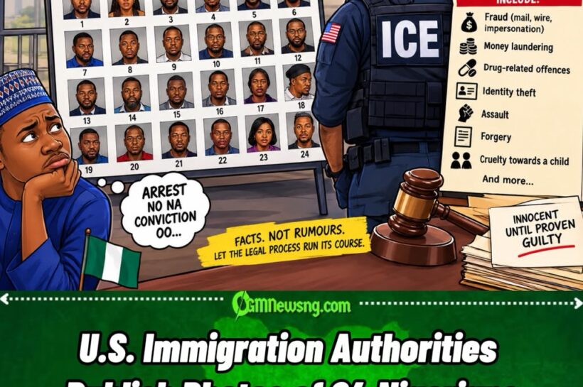 24 Nigerians on ICE Arrest List: U.S. Drop Names and Photos as Fraud and Money Laundering Allegations Raise Questions