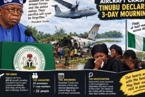 Tinubu Declares 3-Day Mourning As Ondo Military Crash Claims 32 Lives