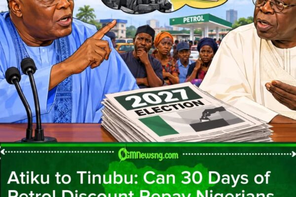 ATIKU TELL TINUBU SAY 30 DAYS NO FIT WIPE AWAY OVER THREE YEARS OF HARDSHIP
