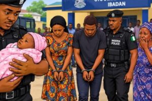 BABY DISAPPEAR:OYO POLICE RESCUE ONE-MONTH-OLD BABY WEY DEM ALLEGEDLY SELL FOR ₦2 MILLION