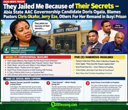 Doris Ogala Say “Dem Jailed Me Because of Their Secrets” as Pastor Chris Okafor Legal Palava Reach Courtroom