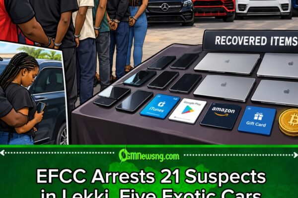EFCC ARRESTS 21 FOR LEKKI CRYPTO FRAUD ALLEGATIONS, FIVE EXOTIC CARS JOIN THE GBEGE!