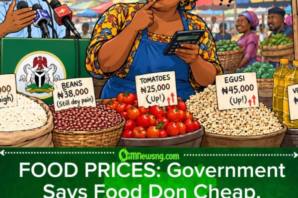 FOOD PRICES: FG Says 50% Don Go Down, But Market Woman Still Dey Calculate
