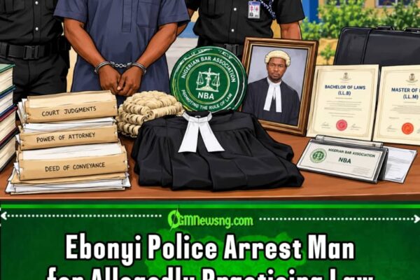 FAKE LAWYER: Ebonyi Police Arrest Alleged Fake Lawyer, Recover Wig, Robe and NBA Seal