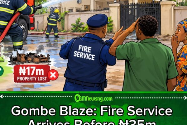 Nigeria Fire Service Operative Faces the Inferno as ₦35m Property Escapes