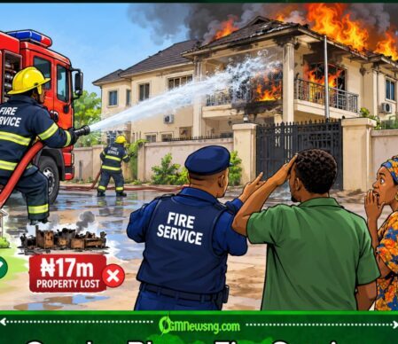 Nigeria Fire Service Operative Faces the Inferno as ₦35m Property Escapes