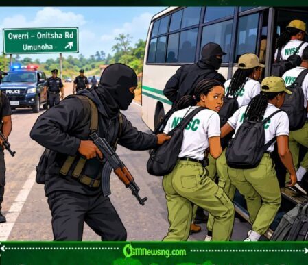 GUNMEN INTERCEPT NYSC BUS, ABDUCT 20 CORPS MEMBERS IN IMO TO UNPLANNED DETOUR FOR UMOHA