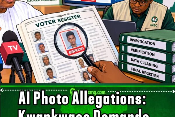 KWANKWASO WARNS INEC AS SUSPECTED AI-GENERATED FACES ENTER VOTER REGISTER — NA DEM PEOPLE WEY NO GET REAL FACE WAN VOTE?