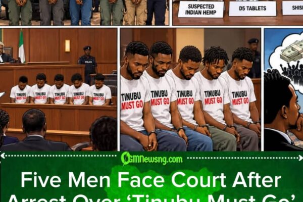 Legal Action:Tinubu Must Go T-Shirt Carry Five Men Go Court As Police Add Another Chapter To Maiduguri Wahala