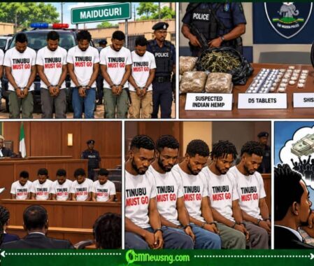 Legal Action:Tinubu Must Go T-Shirt Carry Five Men Go Court As Police Add Another Chapter To Maiduguri Wahala