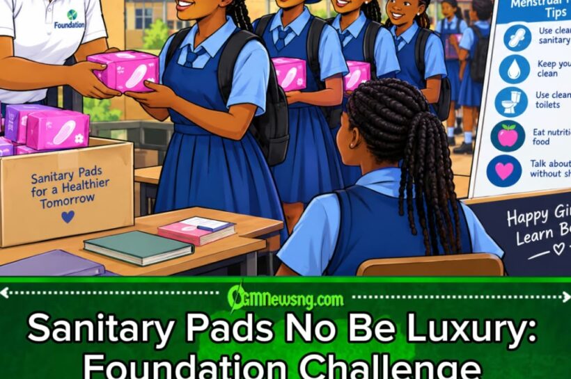 PERIOD DIGNITY: Foundation Don Carry Menstrual Health Go School, Donate Pads Make Ignorance Pack Comot!