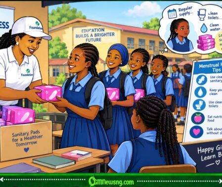 PERIOD DIGNITY: Foundation Don Carry Menstrual Health Go School, Donate Pads Make Ignorance Pack Comot!