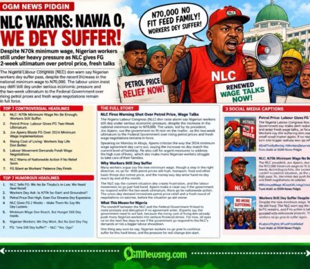 The Nigeria Labour Congress (NLC ) Ultimatum: ₦70,000 Minimum Wage No Fit Stop Workers’ Economic Suffering