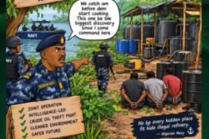 Navy Burst 40,000-Litre Illegal Refinery for Bonny Creek Before E Take Off