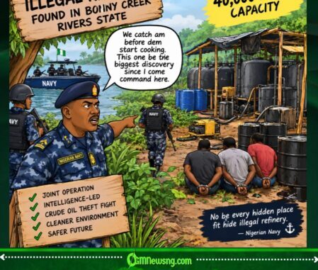 Navy Burst 40,000-Litre Illegal Refinery for Bonny Creek Before E Take Off