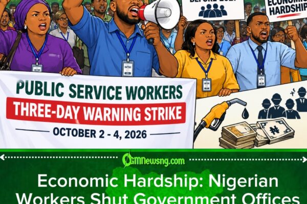 Nigerian Workers Don Down Tools As Economic Hardship Sparks Three-Day Warning Strike
