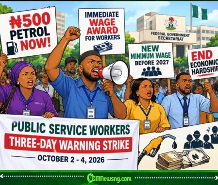 Nigerian Workers Don Down Tools As Economic Hardship Sparks Three-Day Warning Strike
