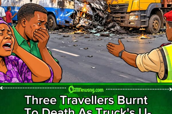 OKOLOWO CRASH: Truck Try U-Turn, Bus Collide Am, Three People Burn To Death For Ilorin