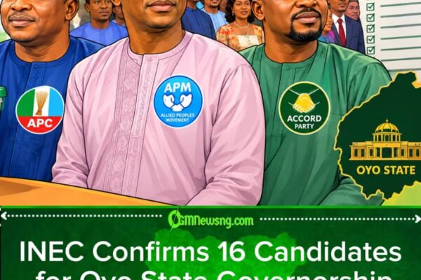 OYO 2027: INEC RELEASES 16 GOVERNORSHIP CANDIDATES AS SHARAF ADEEN, ADEKANMBI AND ORIYOMI HAMZAT ENTER THE RING