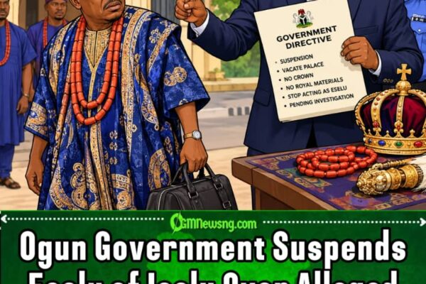 OGUN GOVERNMENT SUSPEND ESELU OF ISELU: ORDER OBA TO COMOT FOR PALACE, PARK CROWN AS POLITICAL WAHALA LAND!
