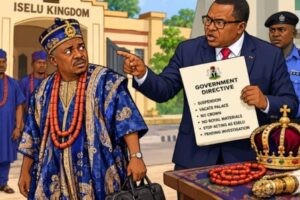 OGUN GOVERNMENT SUSPEND ESELU OF ISELU: ORDER OBA TO COMOT FOR PALACE, PARK CROWN AS POLITICAL WAHALA LAND!