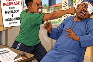 Rent Increase Turn Boxing Match? Tenant Allegedly Punch Landlord Eye Over ₦150,000 Rent Jump