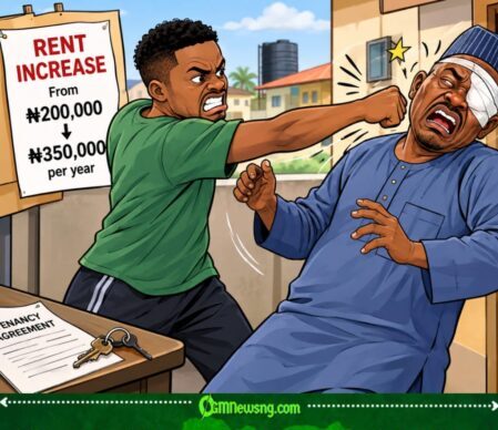 Rent Increase Turn Boxing Match? Tenant Allegedly Punch Landlord Eye Over ₦150,000 Rent Jump