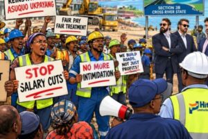 SALARY CUTS DON TURN COASTAL HIGHWAY TO PROTEST GROUND AS 600 WORKERS DEMAND MANAGERS’ REMOVAL!