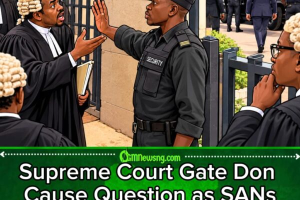 Supreme Court Gate Wahala: SANs Reportedly Wait Outside as Politician’s Arrival Raise Questions