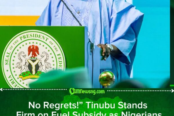 TINUBU DECLARES ‘NO REGRETS’ OVER FUEL SUBSIDY REMOVAL, TELLS NIGERIANS THERE IS NO RETURN TO EGYPT