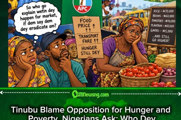TINUBU SAY NA OPPOSITION CREATE HUNGER AND POVERTY, BUT NIGERIANS WAN KNOW WHEN PROSPERITY GO LAND