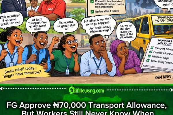 ₦70,000 TRANSPORT ALLOWANCE: FG DON PROMISE WORKERS RELIEF, BUT MINIMUM WAGE STILL DEY PLAY HIDE-AND-SEEK!