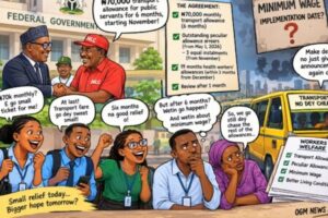 ₦70,000 TRANSPORT ALLOWANCE: FG DON PROMISE WORKERS RELIEF, BUT MINIMUM WAGE STILL DEY PLAY HIDE-AND-SEEK!