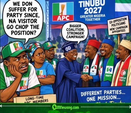 Tinubu 2027 Campaign: APC Loyalists Dey Ask Questions as Opposition Leaders Collect Key Campaign Roles