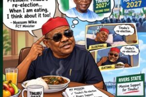 Wike Don Turn Tinubu’s Re-election to Breakfast, Lunch and Dinner Matter
