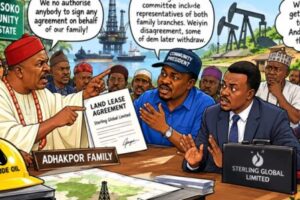 CRUDE OIL DON SHOW FACE, BUT ADHAKPOR FAMILY DEY ASK: WHO GIVE PERMISSION TO SIGN